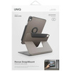 Etui UNIQ Rovus Snapmount Magnetic 360   Rotating Detachable do iPad 11" A16 (2025) / iPad 10.9" 10 gen. (2022) szary