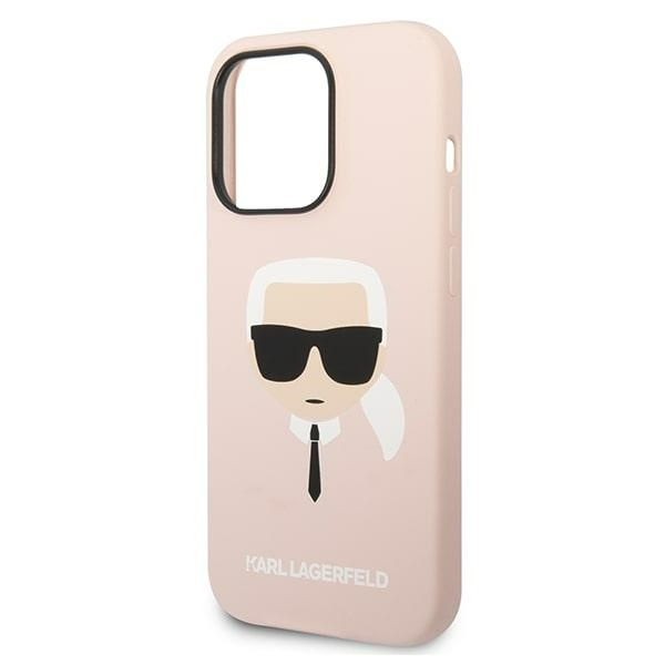 Karl Lagerfeld KLHMP14LSLKHLP iPhone 14 Pro 6.1 "hardcase light pink / light pink Silicone Karl`s Head Magsafe
