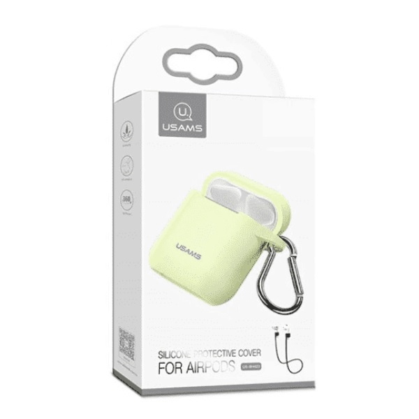 USAMS Etui ochronne do AirPods siliconfluorescent BH423AP05 (US-BH423)