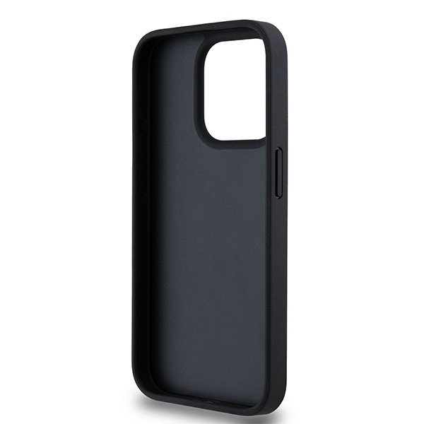 DKNY DKHCP15LPCPTSSK iPhone 15 Pro6.1" czarny/black hardcase Leather Checkered Mono Pattern & Printed Stripes