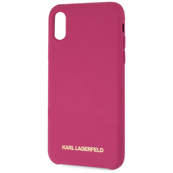 Karl Lagerfeld KLHCPXSLROG iPhone X/Xs hardcase fuksja/fushia Silicone