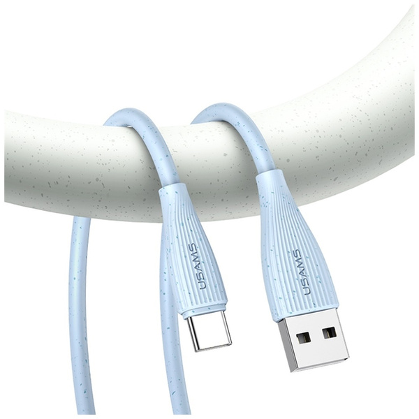 Kabel USAMS Green Series SJ714 18W 3A    USB-A do USB-C 1m niebieski