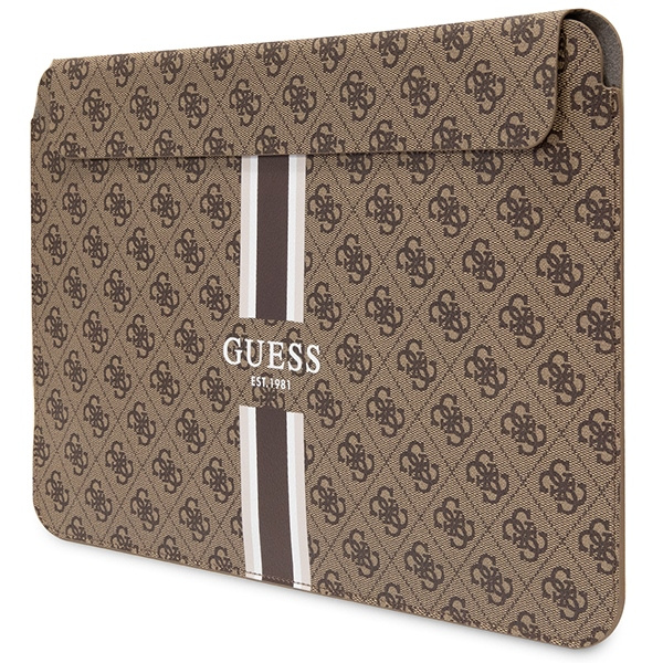 Guess Sleeve GUCS14P4RPSW 14" brązowy/brown 4G Printed Stripes