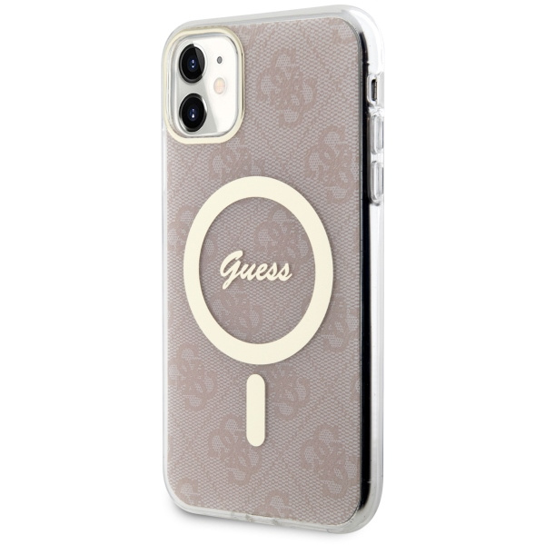 Guess GUHMN61H4STP iPhone 11 6.1"różowy/pink hardcase 4G MagSafe