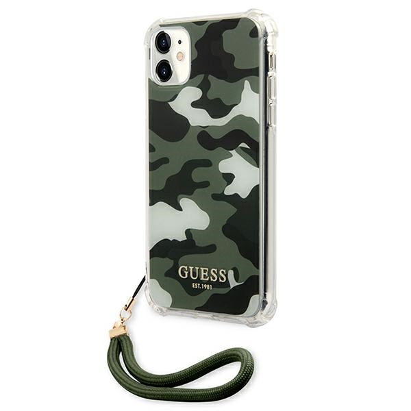 Guess GUHCN61KSARKA iPhone 11 / Xr 6,1" zielony/khaki hardcase Camo Collection