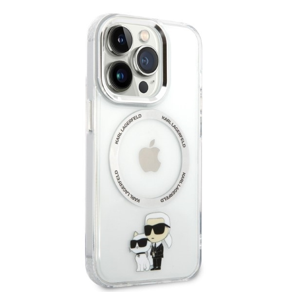 KARL LAGERFELD KLHMP14XHNKCIT IPHONE 14 PRO MAX 6,7" HARDCASE TRANSPARENT ICONIC KARL&CHOUPETTE MAGSAFE