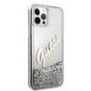 Guess GUHCP12LGLVSSI iPhone 12 Pro Max6,7" srebrny/silver hardcase Glitter Vintage Script