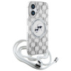 Karl Lagerfeld KLHMP16SHCKCKLCT iPhone    16 6.1" transparent hardcase IML Crossbody Monogram Karl & Choupette Head MagSafe
