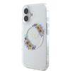 Guess GUHMP16SHFWFCT iPhone 16 6.1" przeźroczysty/transparent hardcase IML Flowers Wreath MagSafe