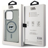 Karl Lagerfeld KLHMP15LHLSCHK iPhone 15   Pro 6.1" czarny/black hardcase IML Metal Choupette Head MagSafe