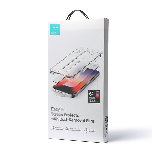 JOYROOM EASY FIT FULL SCREEN TEMPERED GLASS WITH MOUNTING RACK FOR IPHONE 14 PRO MAX (6.7 ") (JR-DH12)
