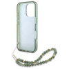 Guess GUHMP16XHCPOFPA iPhone 16 Pro Max  6.9" zielony/green hardcase IML Flowers Allover Electro With Pearl Strap MagSafe