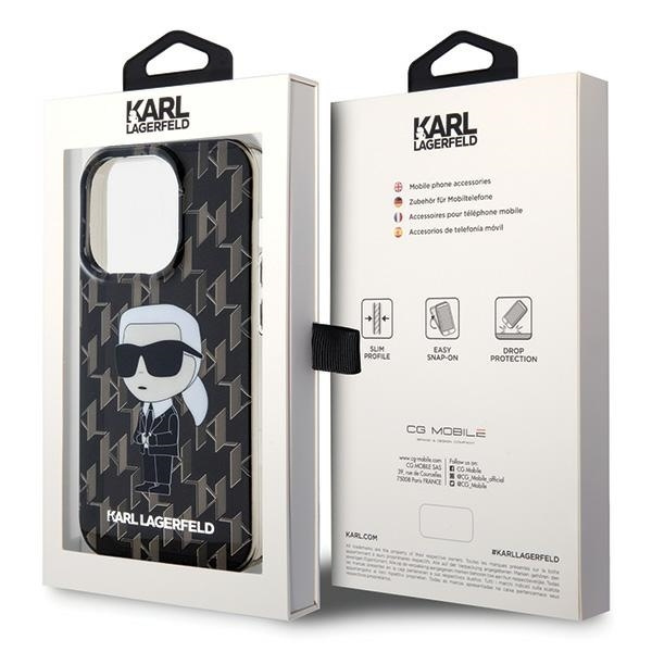 KARL LAGERFELD KLHCP15XHNKMKLK IPHONE 15 PRO MAX 6.7 "BLACK/BLACK HARDCASE MONOGRAM ICONIK