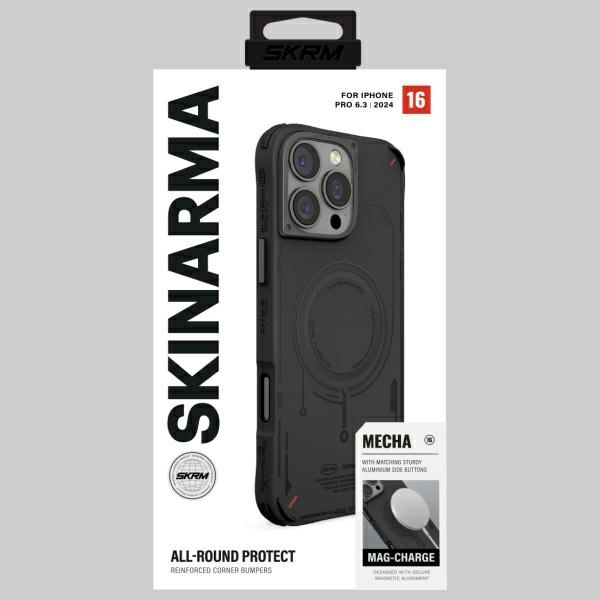 Skinarma etui Mecha iPhone 16 Pro 6.3"    Magnetic Charging czarny/black