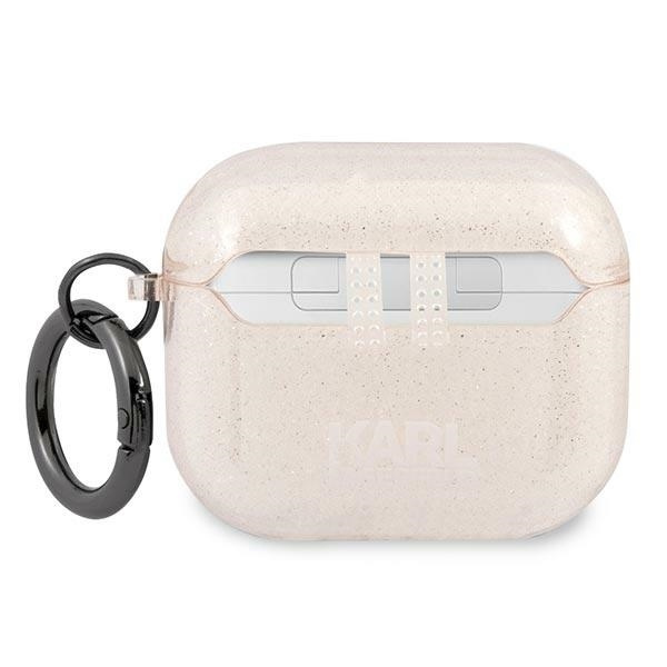 KARL LAGERFELD KLA3UKHGD AIRPODS 3 COVER ZLOTY/GOLD GLITTER KARL`S HEAD