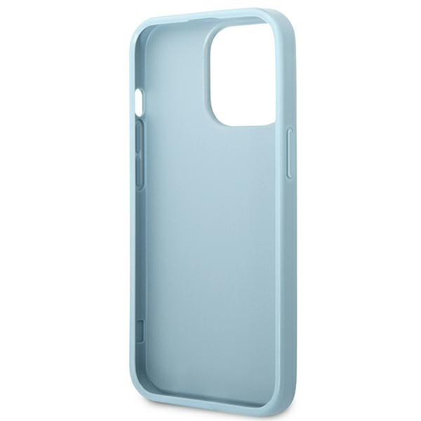 GUESS GUHCP13XPS4MB IPHONE 13 PRO MAX 6.7 "BLUE/BLUE HARDCASE SAFFIANO 4G SMALL METAL LOGO