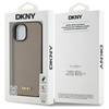 DKNY DKHMP15SPGHLME iPhone 15 6.1"       beżowy/beige hardcase Grained Metal Logo MagSafe