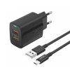 FONENG ładowarka sieciowa EU63 2.4A 12W 2xUSB + kabel Micro Czarny