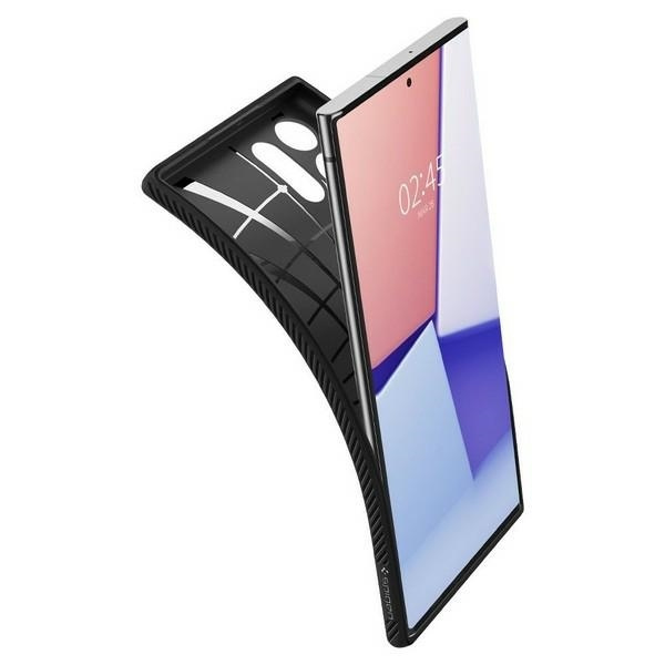 Etui Spigen Liquid Air na Samsung Galaxy S22 Ultra - czarny mat