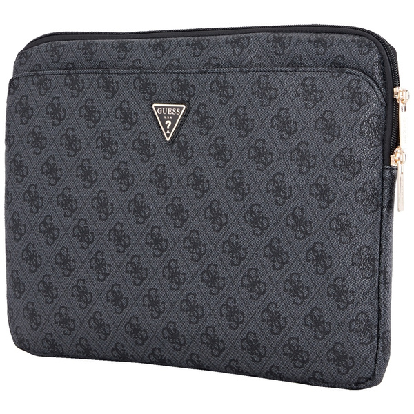 Torba Guess Sleeve 14" 4G Zipper Pocket  Triangle Logo czarny