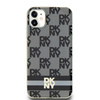 DKNY DKHMN61HCPTSK iPhone 11 / Xr6.1" czarny/black hardcase IML Checkered Mono Pattern & Printed Stripes MagSafe