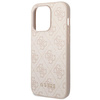 Guess GUHCP14LG4GFPI iPhone 14 Pro6,1" różowy/pink hard case 4G Metal Gold Logo
