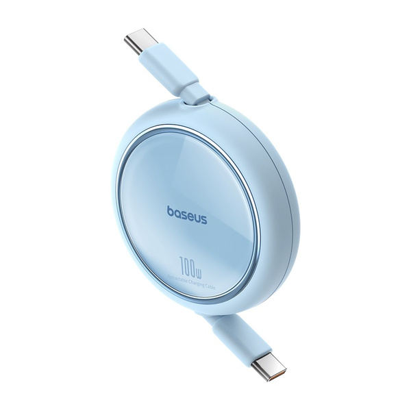 Baseus Free2Draw Mini USB-C - USB-C 100W 1m retractable cable - blue