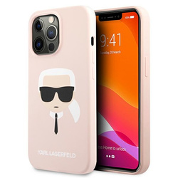 KARL LAGERFELD KLHCP13LSLKHLP IPHONE 13 PRO / 13 6,1" JASNORÓŻOWY/LIGHT PINK HARDCASE SILICONE KARL`S HEAD