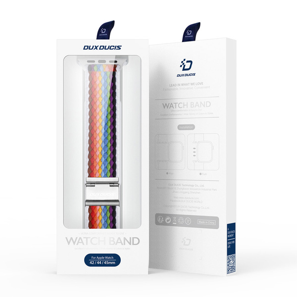 Dux Ducis Strap (Mixture II Version) pasek Apple Watch SE, 9, 8, 7, 6, 5, 4, 3, 2, 1 (41, 40, 38 mm) pleciona opaska bransoleta pale stripes