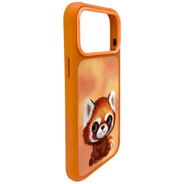 Etui Nimmy Big Eyed Pet 2.0 Raccoon do iPhone 17 Pro Max pomarańczowy