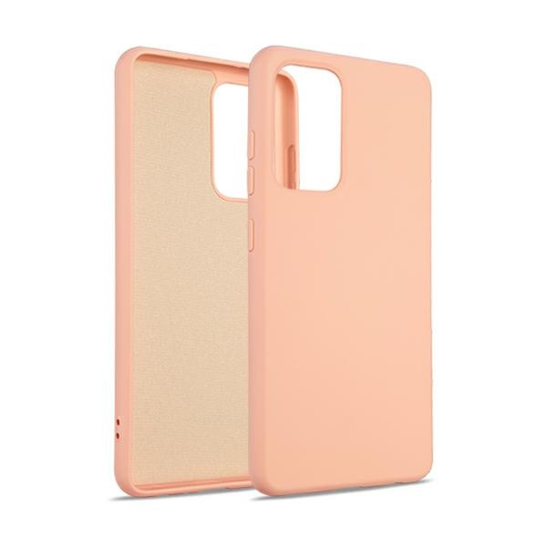 Beline Etui Silicone Samsung A12/M12 różowo-złoty/rose gold