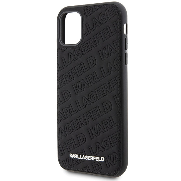 Etui Karl Lagerfeld Quilted K Pattern na iPhone 11 / Xr - czarne