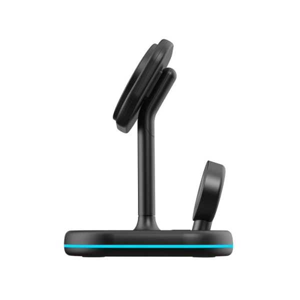 Ładowarka Tech-Protect QI15W-A27 indukcyjna 3w1 ze stojakiem z MagSafe na smartfon / Apple Watch / AirPods - czarna