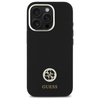 Guess GUHCP16LM4DGPK iPhone 16 Pro 6.3"  czarny/black hardcase Silicone Logo Strass 4G