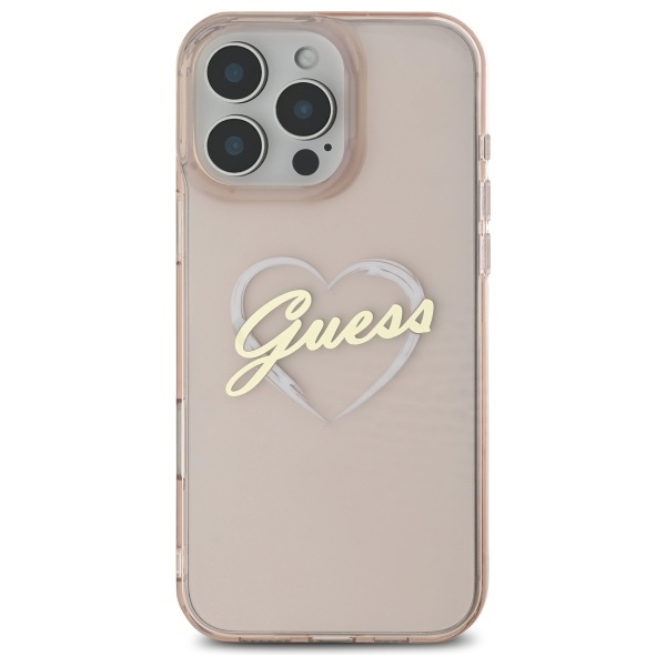 Guess GUHCP16XHCHGSPP iPhone 16 Pro Max6.9" różowy/pink hardcase IML Heart
