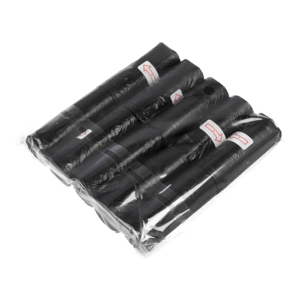 Plastic dog waste bags, 10 rolls, black