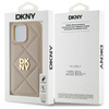 DKNY DKHCP14LPQDSLE iPhone 14 Pro 6.1"   beżowy/beige Quilted Stack Logo