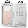 Etui Karl Lagerfeld IML Karl RSG Logo    MagSafe do iPhone 17 Pro Max różowy