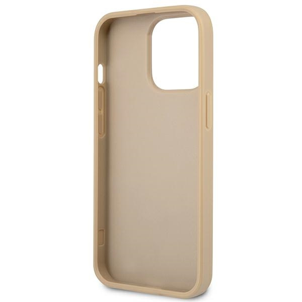 Guess GUHCP13LPSATLE iPhone 13 Pro/ 13 6,1" beżowy/beige hardcase SaffianoTriangle Logo