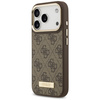 Etui Guess 4G Logo Plate MagSafe do      iPhone 17 Pro brązowy