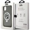 Etui Karl Lagerfeld Ring Stand Karl&Choupettte MagSafe na iPhone 11 / Xr - czarne