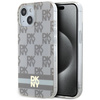 DKNY DKHMP15MHCPTSE iPhone 15 Plus /14 Plus 6.7" beżowy/beige hardcase IML Checkered Mono Pattern & Printed Stripes MagSafe