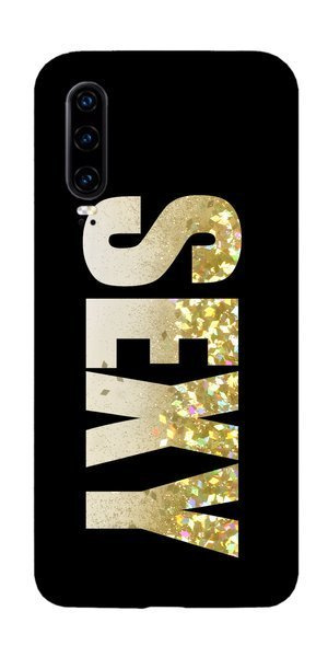 CaseGadget ETUI LIQUID SEXY HUAWEI P30 ZŁOTY