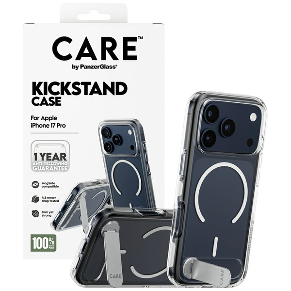 Etui CARE by PanzerGlass Feature w.      Kickstand MagSafe do iPhone 17 Pro przezroczysty