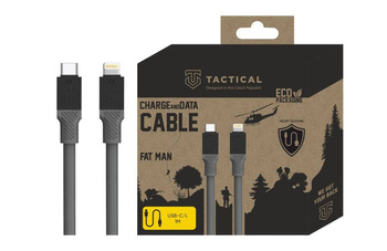 Tactical Fat Man Cable USB-C/Lightning 1m Grey