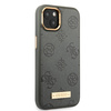 Guess GUHMP13MSAPSTG iPhone 13 / 14 / 15 6.1" szary/grey hardcase Peony Logo Plate MagSafe