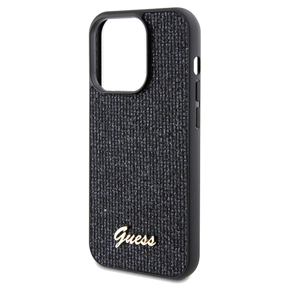 Guess GUHCP14LPMSDGSK iPhone 14 Pro 6.1"czarny/black hardcase Disco Metal Script