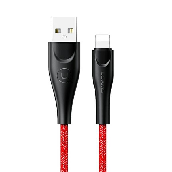 USAMS KABEL PLECIONY U62 2XUSB-C/USB-A /LIGHTNING 1,2M PD FAST CHARGE CZARNY /BLACK SJ483USB01 (US-SJ483)