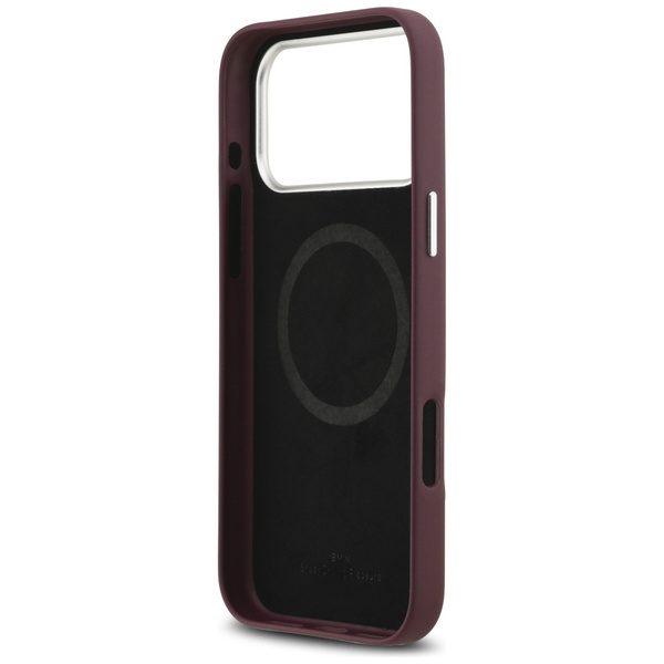 Etui BMW Sign Full Wrapped Metal MagSafe do iPhone 17 Pro Max czerwony