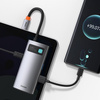 Baseus Metal Gleam 4in1 multifunctional HUB USB Type C - USB Type C Power Delivery 100 W / HDMI 4K 30 Hz / 1x USB 3.2 Gen 1 / 1x USB 2.0 (CAHUB-CY0G)